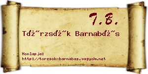 Törzsök Barnabás névjegykártya