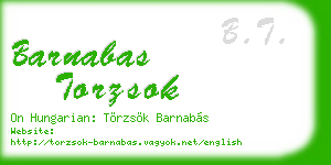 barnabas torzsok business card